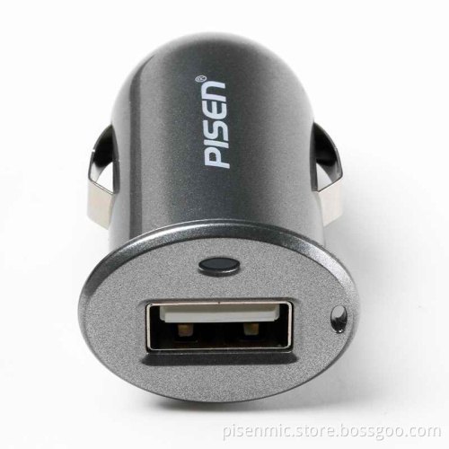 USB Car Charger for iPhone ,Icar Charger 1A Grey